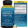 Triple Strength Fish Oil Omega 3 Supplements for Women and Men – 2500 mg High-Potency, Easy-to-Absorb Re-esterified Triglyceride Form, Pescatarian-Friendly DPA Omega 3 EPA DHA Supplement,180 Softgels Viva NaturalsBuy Supplements Australia