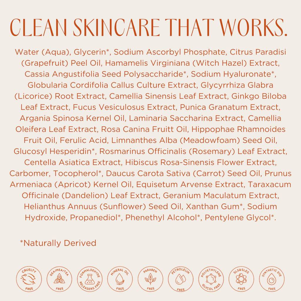 InstaNatural Vitamin C Face Serum, Brightens, Hydrates and Reduces Signs of Aging, with Vitamin C, Hyaluronic and Ferulic Acid, 1 FL Oz