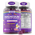 Magnesium Glycinate Gummies for Adults & Kids 4+, Sugar Free Magnesium Bisglycinate Supplement 400/200mg with B6D3, 5HTP, L-Theanine for Sleep & Relaxation, Brain, Muscle, Melatonin Free Gummies,1Pack NEVISSBuy Supplements Australia