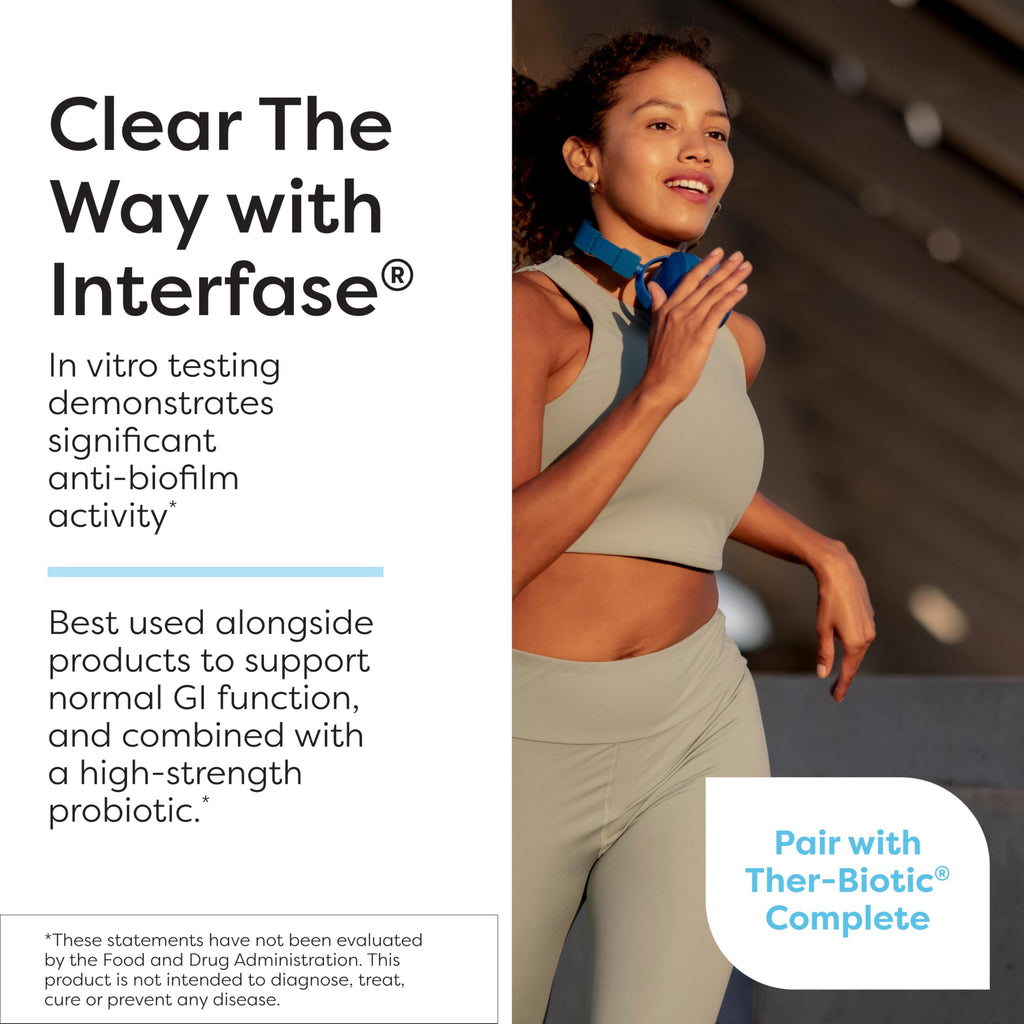 Klaire Labs SFI Health Interfase Plus - Enzyme Combination to Disrupt Biofilm Matrix + EDTA - Gastrointestinal System, Gut Flora