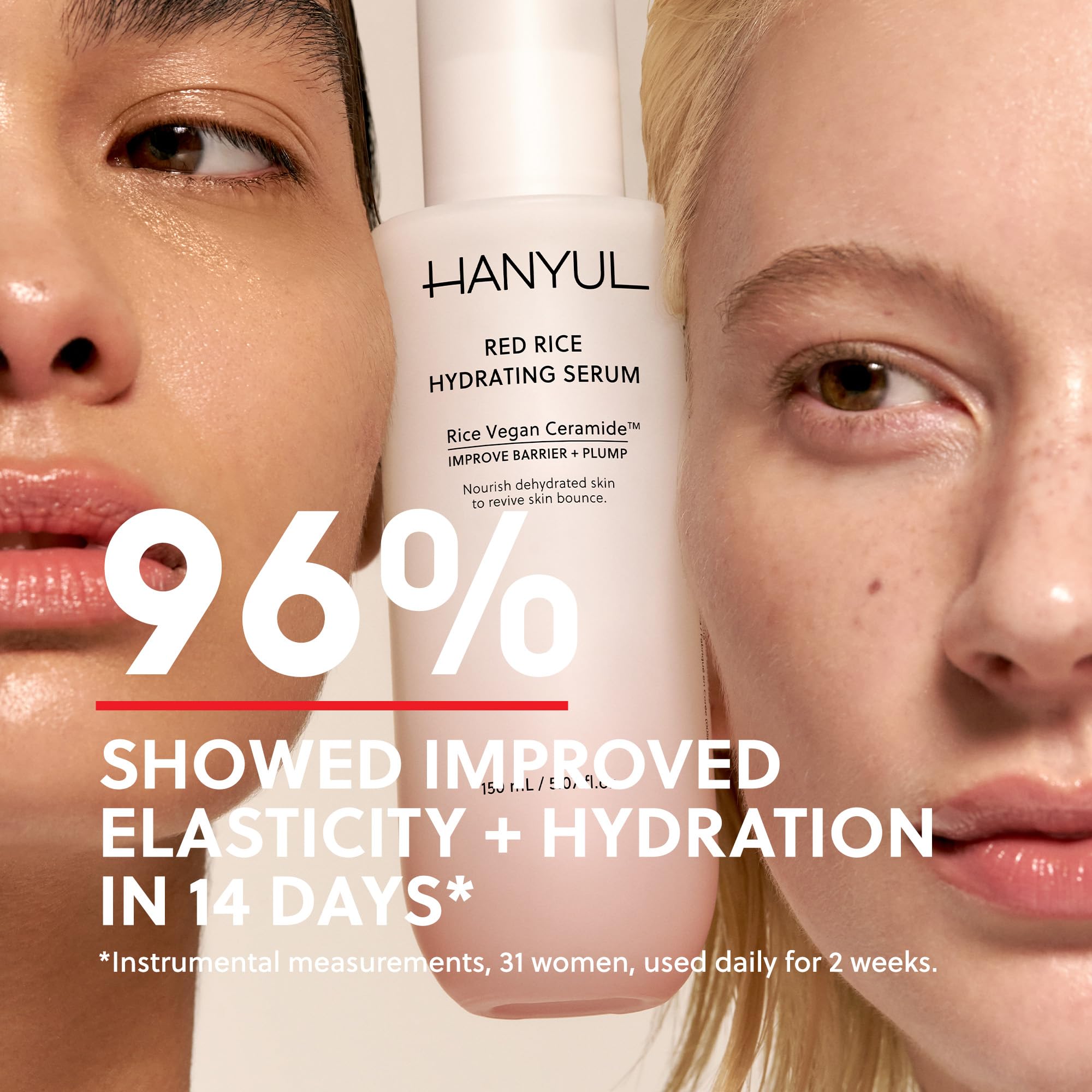 HANYUL Red Rice Hydrating Serum with Vegan Ceramide | Korean Skincare for Deep Hydration, Radiant Skin Glow, Firming & Barrier