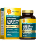 Renew Life Florazyme Digestive Enzymes with Probiotics | Doctor Formulated | Helps Occasional Gas, Bloating & Discomfort | Digestive & Immune Health