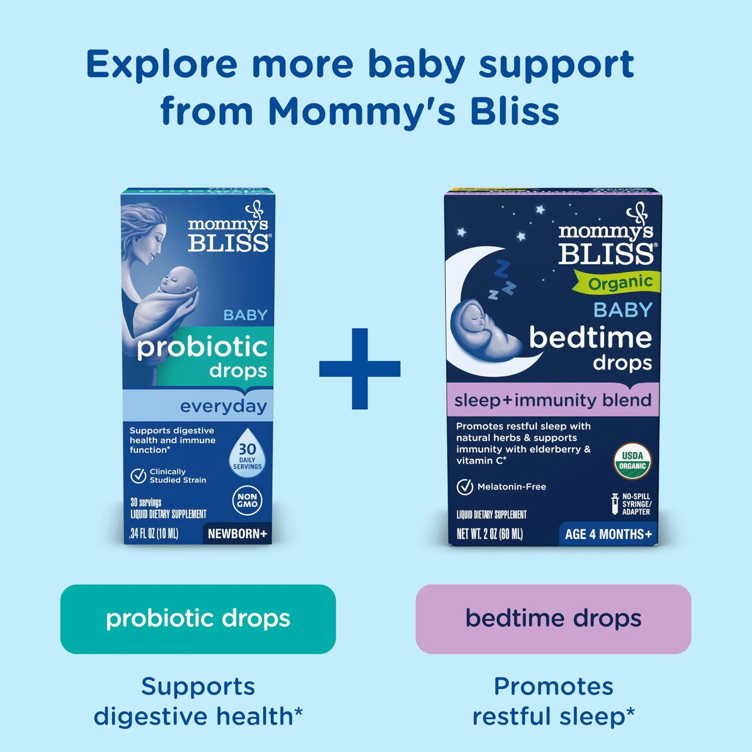 Mommy's Bliss Baby Multivitamin + Iron, Daily Essential Baby Vitamins for Immune Support, Healthy Growth & Bone Development, Age 2 Months+, 30 ml Mommy's Bliss