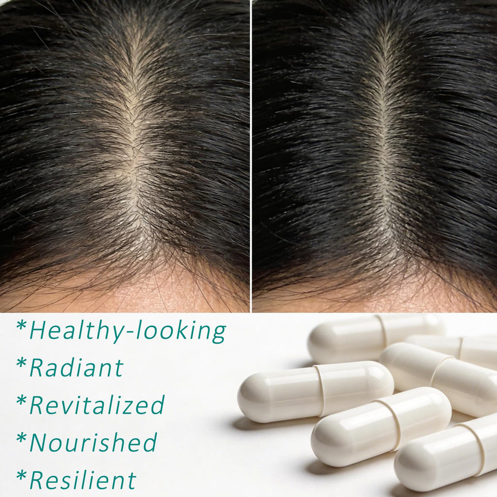 Hair Growth Biotin 10000mcg Supplement with Vitamins A C D E & Calcium - 30-in-1 Formula for Hair & Nails Support, for Women & Men, 30 Servings (1) WOJJBuy Supplements Australia