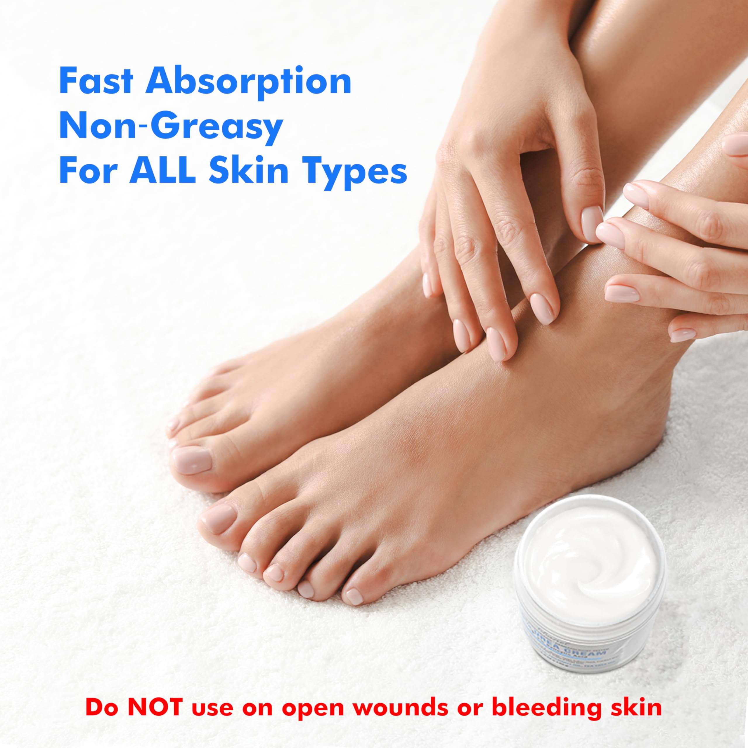 Ebanel Urea Cream 40% plus Salicylic Acid 2%, Foot Cream for Dry Cracked Heels Feet Knees Elbows Hands, Foot Dead Skin Cuticle Callus Remover Toenail Softener, Keratolytic Skin Barrier Repair, 2-Pack
