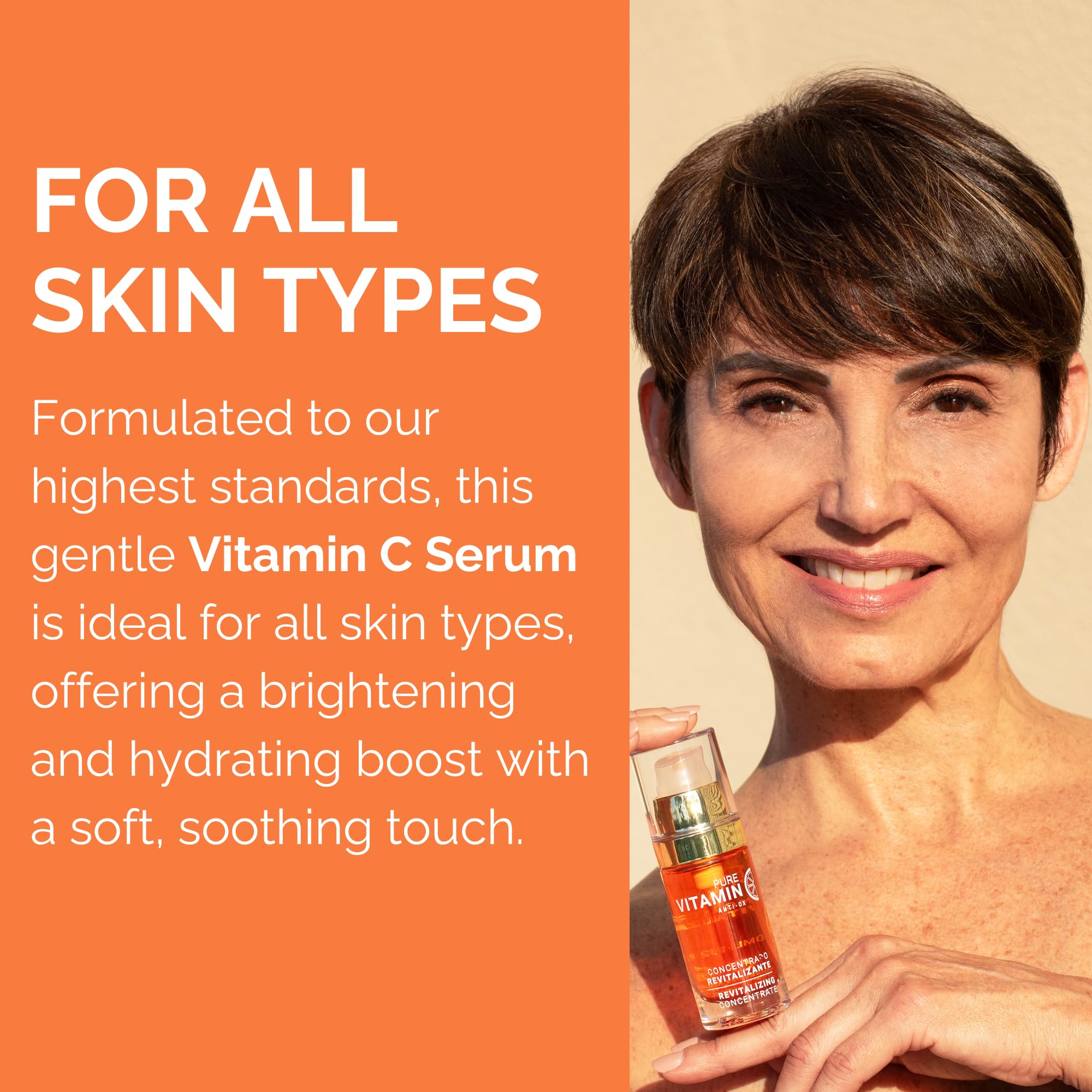 Noche Y Dia Vitamin C Serum for Mature Skin - Made in Spain - Anti Aging Formula Hydrates, Moisturizes, Firms - Targets Sun Spots