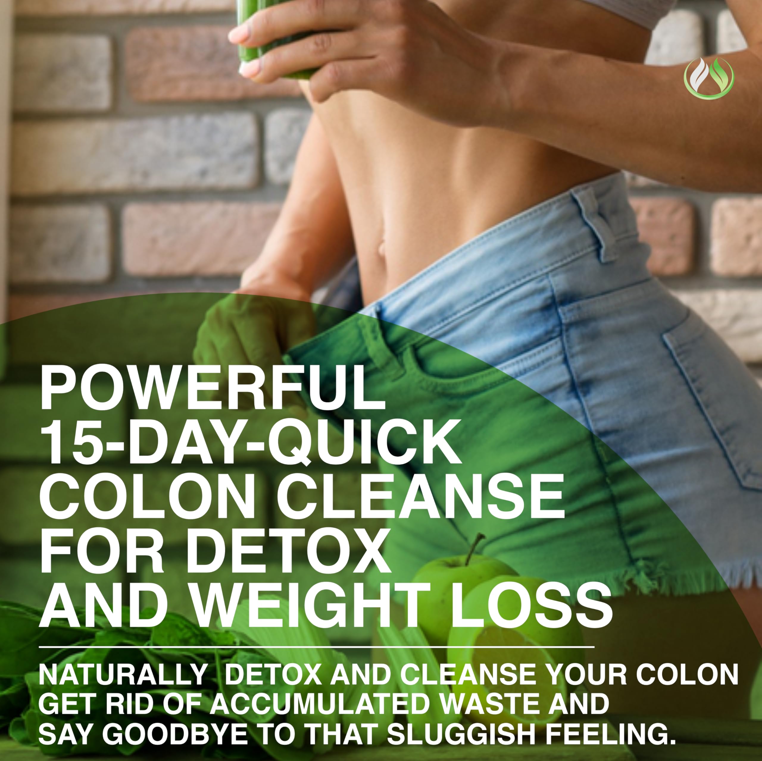 THE ENCLARE NUTRITION Colon Cleanse 15 Day Gut Cleanse Pills - Colon Cleanser for Women & Men - Psyllium Probiotic Laxatives for Constipation, Bloating Relief,
