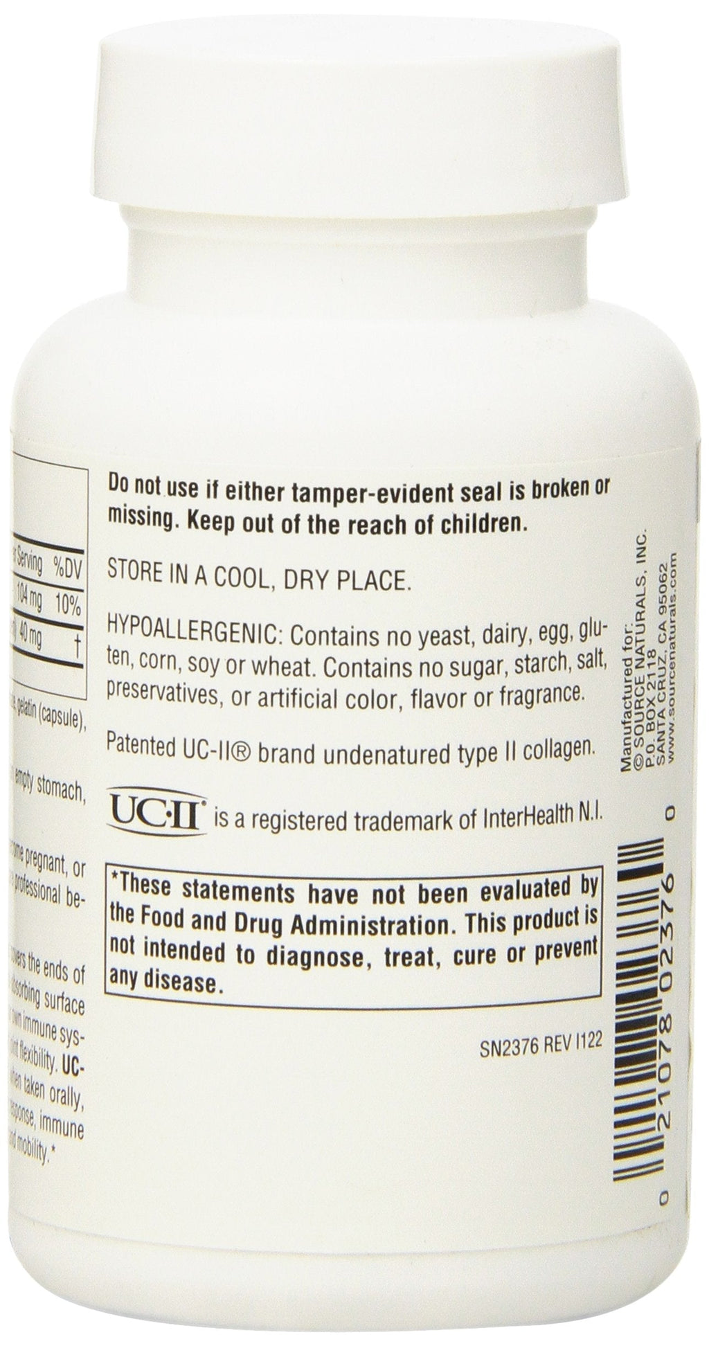 Source Naturals UC-II, Undenatured Collagen Joint Comfort Source NaturalsBuy Supplements Australia