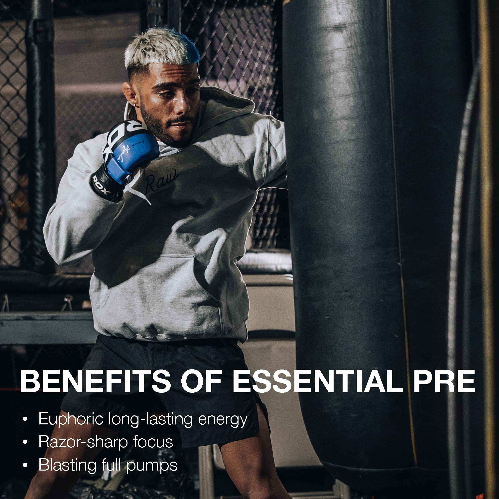 RAW Nutrition - Essential Pre - Chris Bumstead Pre Workout Formula, Sports Nutrition Pre-Workout Powders | Men & Womens Drink, Energy Powder