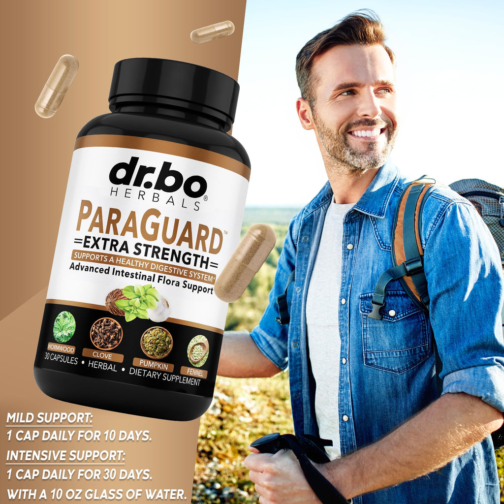 ParaGuard Cleanse Detox Pills - Extra Strength Intestinal Guard Formula Supplement, Black Walnut Wormwood Clove & Oregano - Adults Natural Herbal