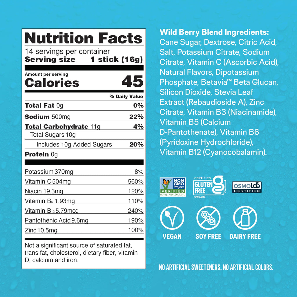 Liquid I.V.® Hydration Multiplier +Immune Support - Wild Berry Blend | Electrolyte Powder Drink Mix | 1 Pack (14 Servings)
