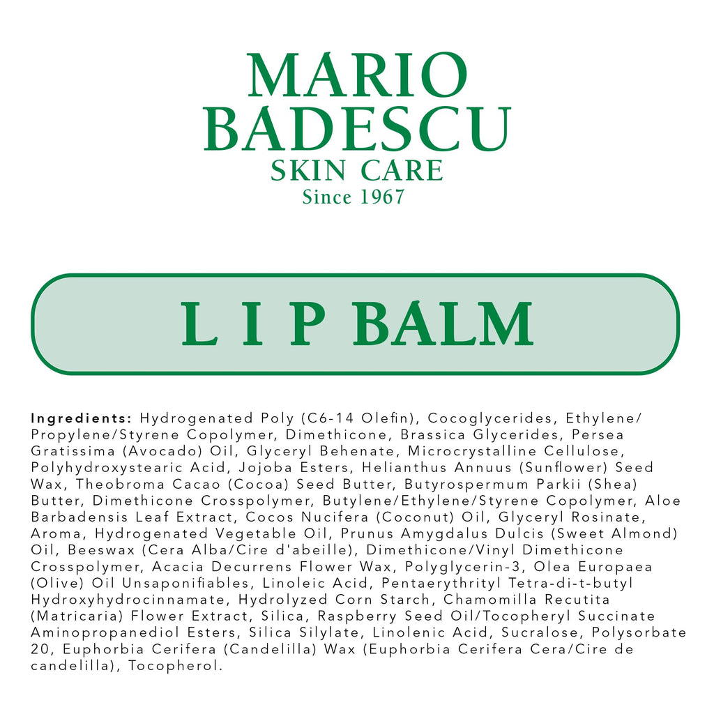 Mario Badescu Moisturizing Original Lip Balm for Dry Cracked Lips, Infused with Coconut Oil and Shea Butter, Ultra-Nourishing Lip Care Moisturizer for Soft, Smooth and Supple Lips, 0.35 Oz Mario BadescuBuy Supplements Australia