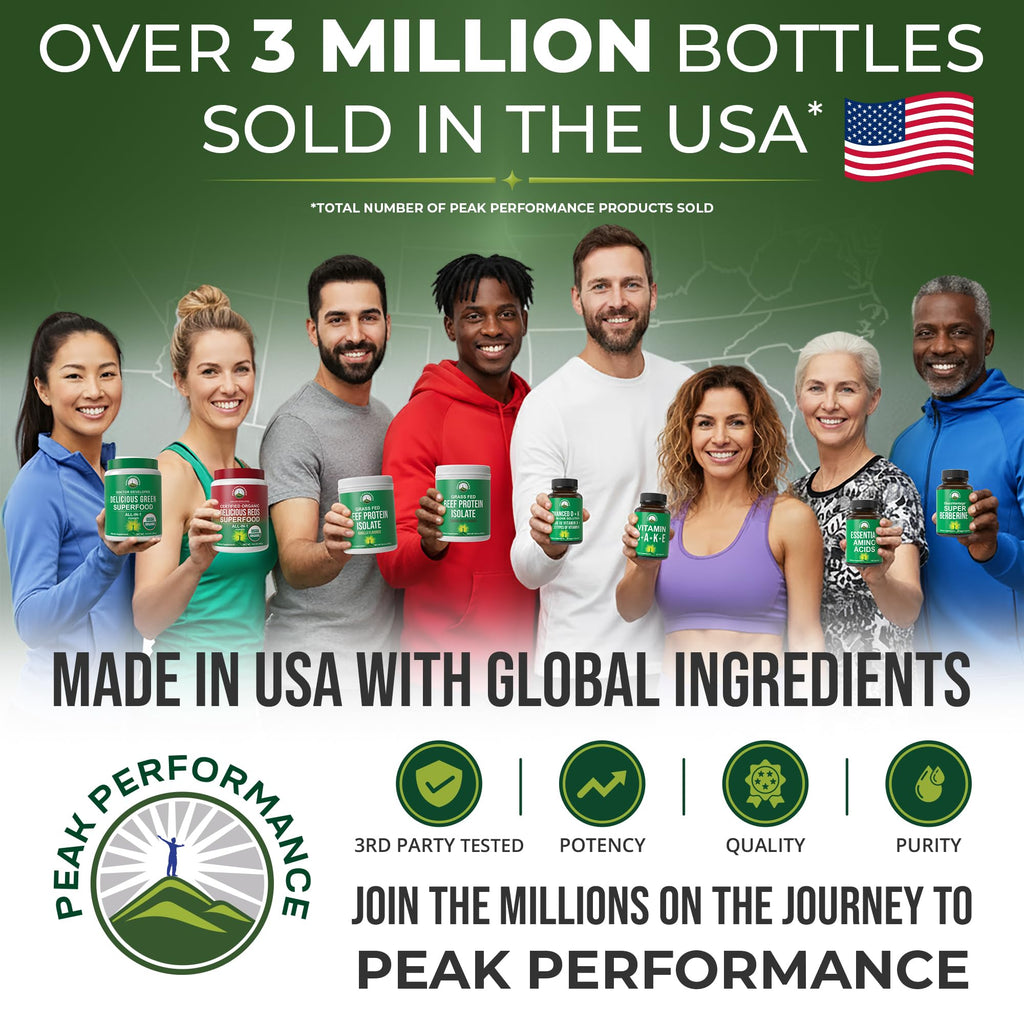 Peak Performance All 5 Multi-Collagen Capsules - 90 Pills of Grass Fed Peptides Protein - Supplement with All 5 Collagen Types I, II, III,V, X from Beef, Fish, Eggshell, and Chicken Bone Broth Peak PerformanceBuy Supplements Australia
