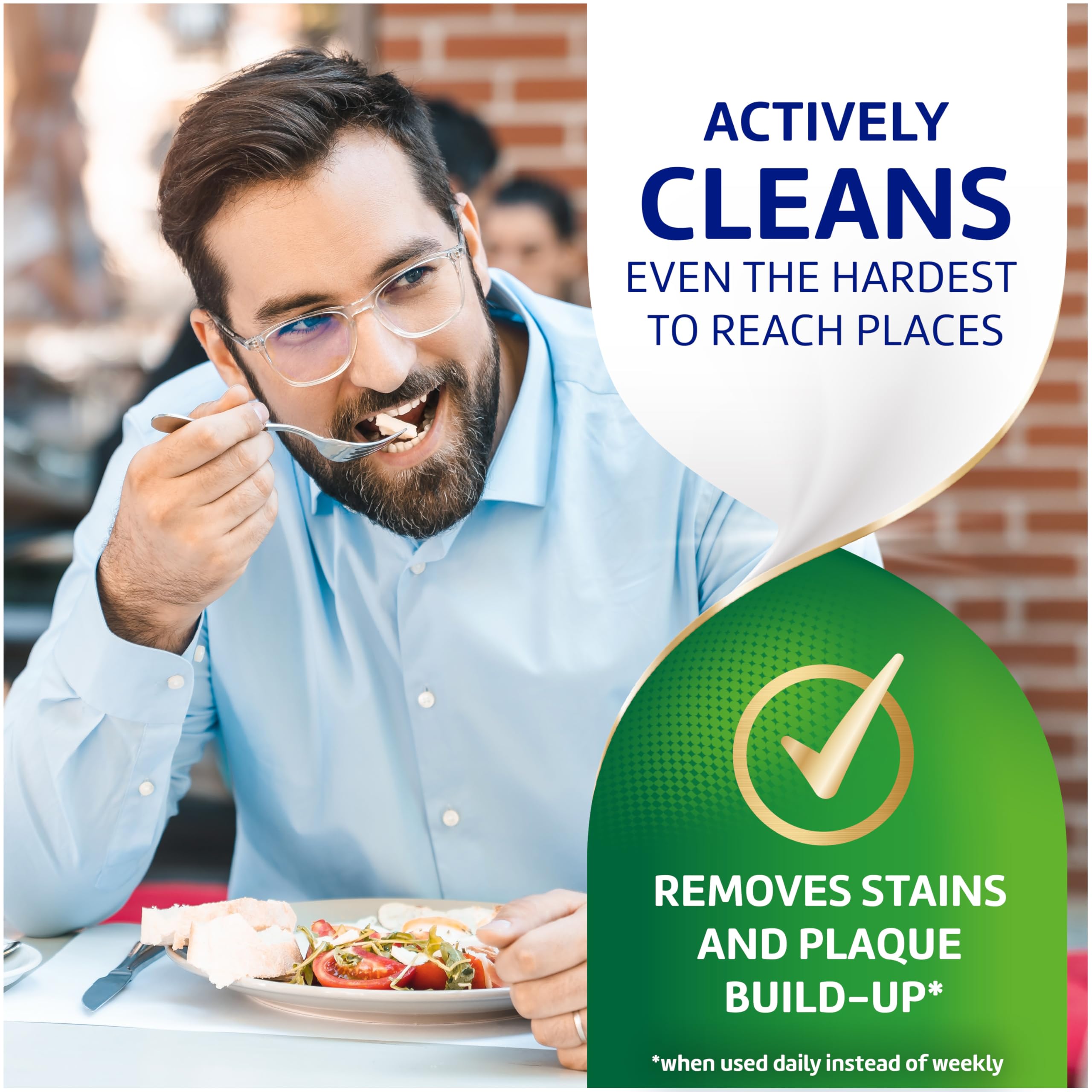 Polident 3 Minute Antibacterial Dental Appliance Cleanser Tablets, Retainer Cleaner Tablets, 90 Count (2 Pack)