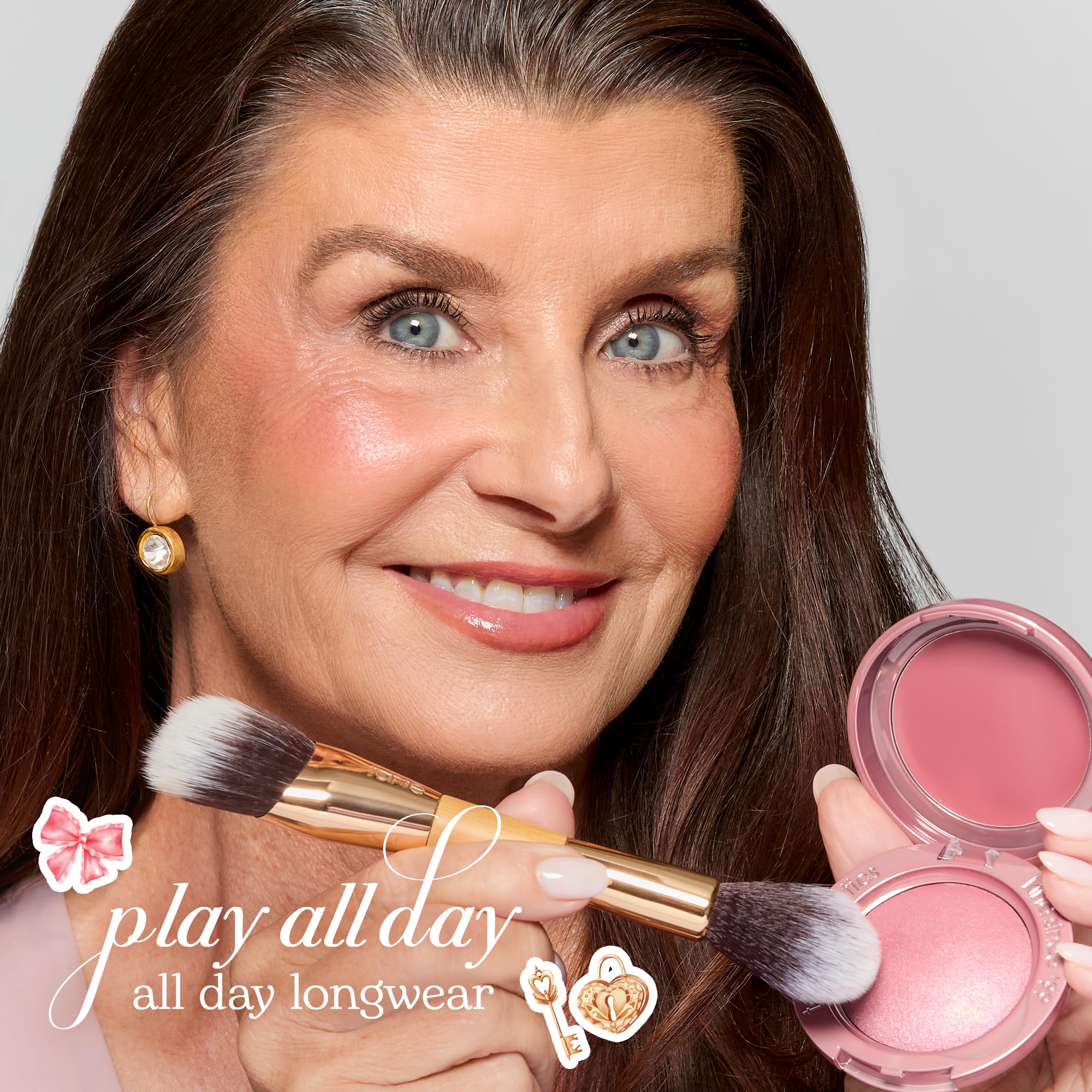 tarte macaron blush & glow duo - Multi-Use Longwear Makeup with Peptides, Cream & Powder Blush Duo with Blend Bar for a Buildable Bright Lifted Look, Vegan & Cruelty-Free, full size, honey blossom