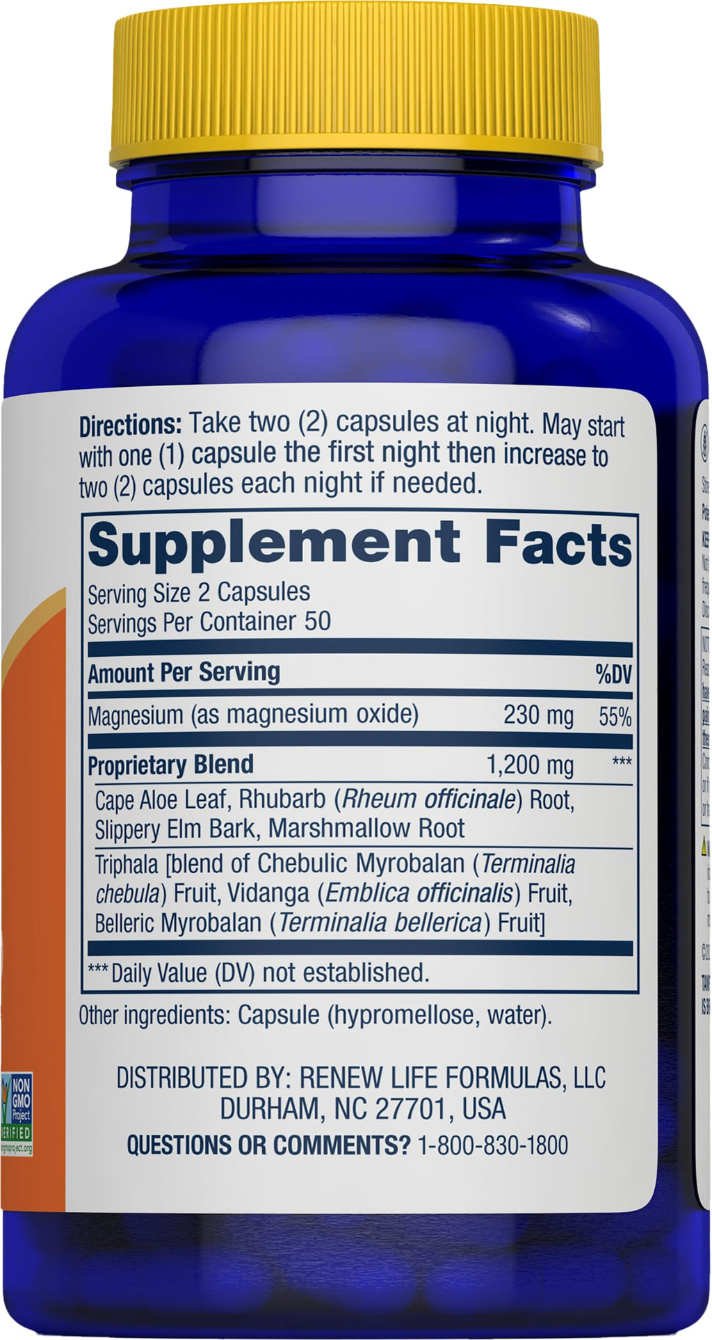 Renew Life Detox Cleanse More, Reduces Bloating and Restores Regularity, Overnight Constipation Relief, Soy