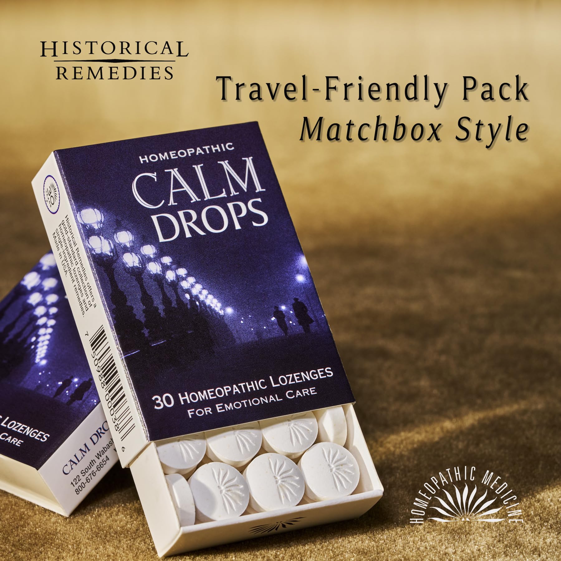 Historical Remedies Calm Drops Homeopathic Lozenges (6 Pack)| Natural Care for Emotional Relief, Vegan & Gluten-Free Organic Vanilla Flavor Drops to Promote Relaxation and a Sense of Calm