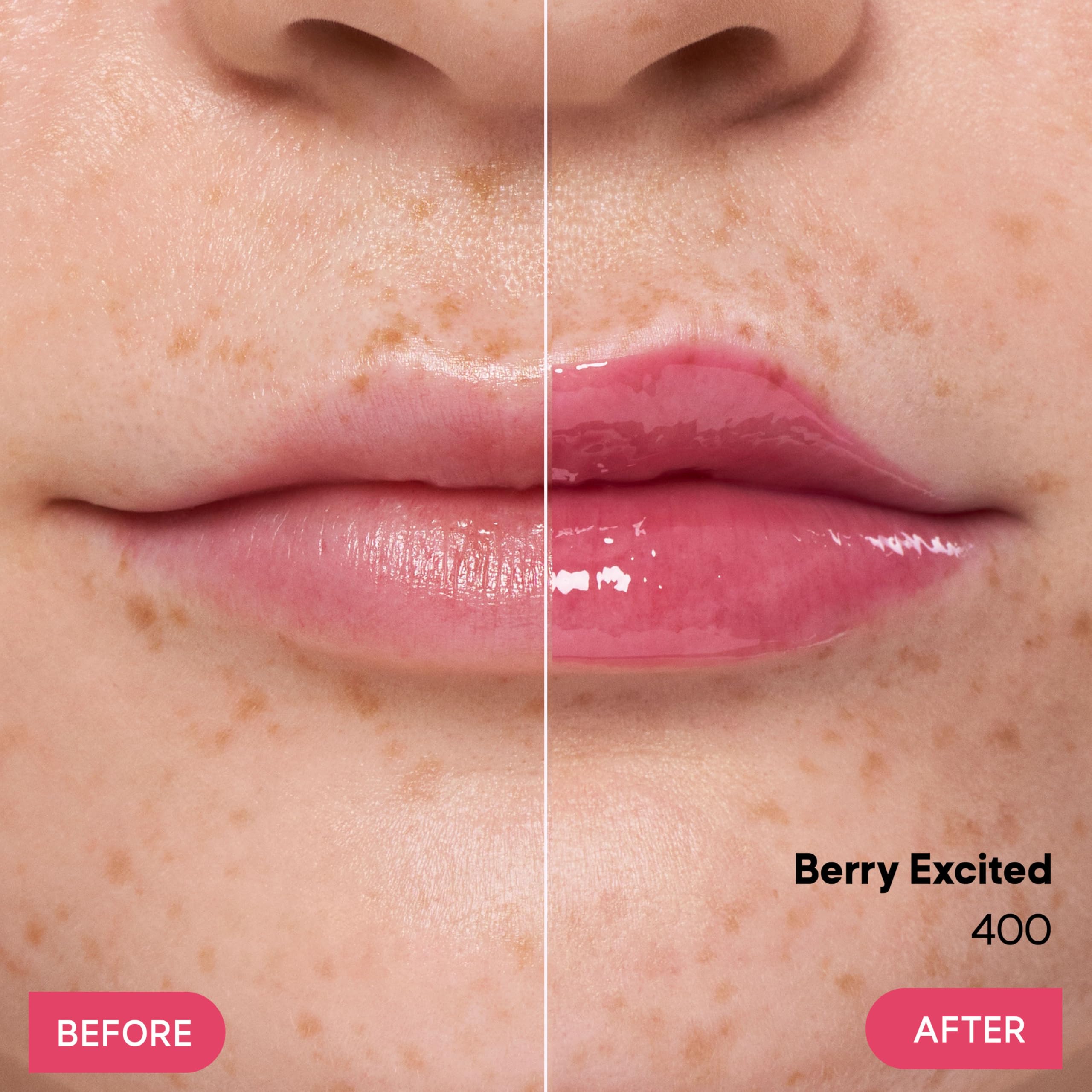 Almay Gleam Big™ Lip Serum, Hydrating and Moisturizing, Hypoallergenic Lip Gloss, Non-Sticky, 100 Positively Pink, 0.13 fl oz