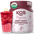 KOS Organic Beet Root Powder, USDA Organic - Natural Nitric Oxide Booster, Superfood Plant Based Beetroot Antioxidant, Supports Active Lifestyle & Healthy Circulation, Soy & Gluten-Free - 90 Servings KOS buy supplements Au