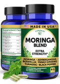 Lunakai USA Made Pure Moringa Capsules – Advanced Moringa Leaf Extract Supplement with Ashwagandha, Boswellia, Ginseng & Turmeric, 60ct LunakaiBuy Supplements Australia