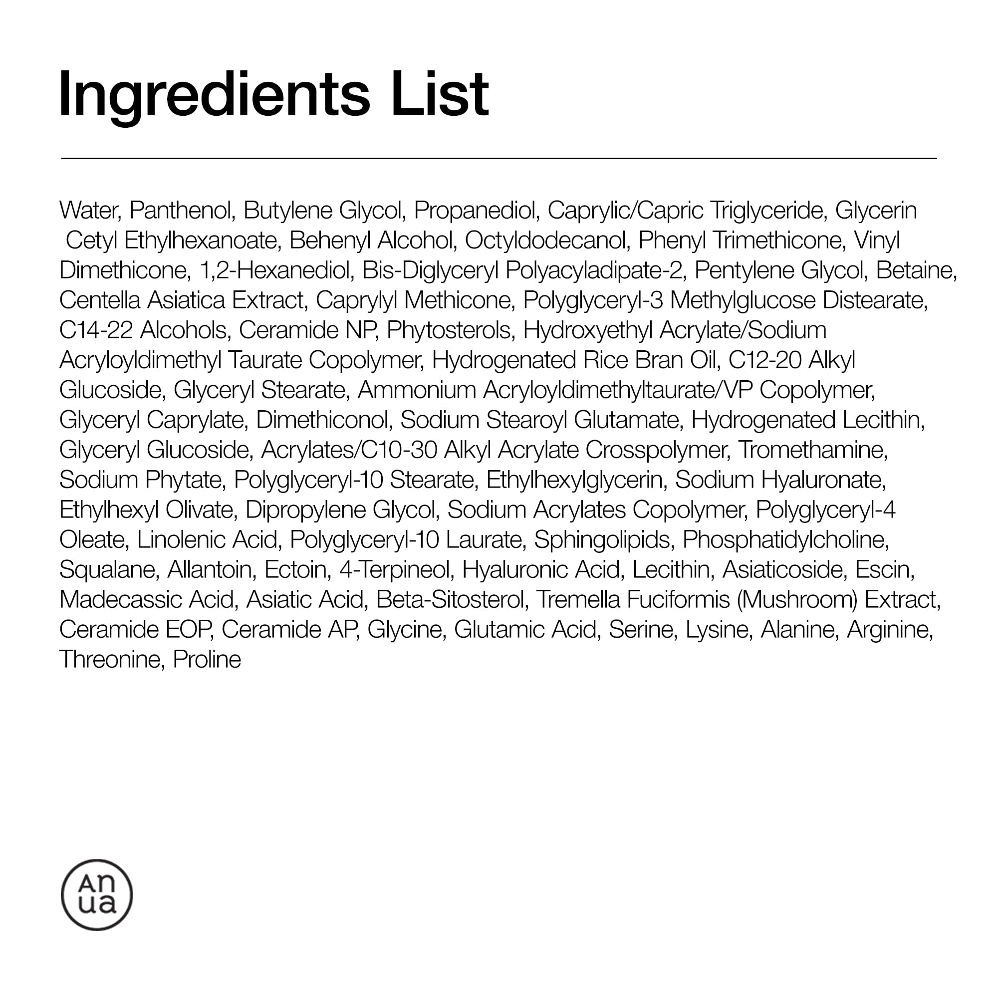 ANUA 3 Ceramide Panthenol Moisture Barrier Cream, Hydrating Daily Face Moisturizer for All Skin Types, Soothing, Non Comedogenic