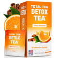 Total Tea SIimming Detox Tea Caffeine Free - 25 Day Detox - Herbal Tea with Chamomile, Hibiscus Tea & Ginger Root for Colon Cleanse – Natural Citrus & Cinnamon