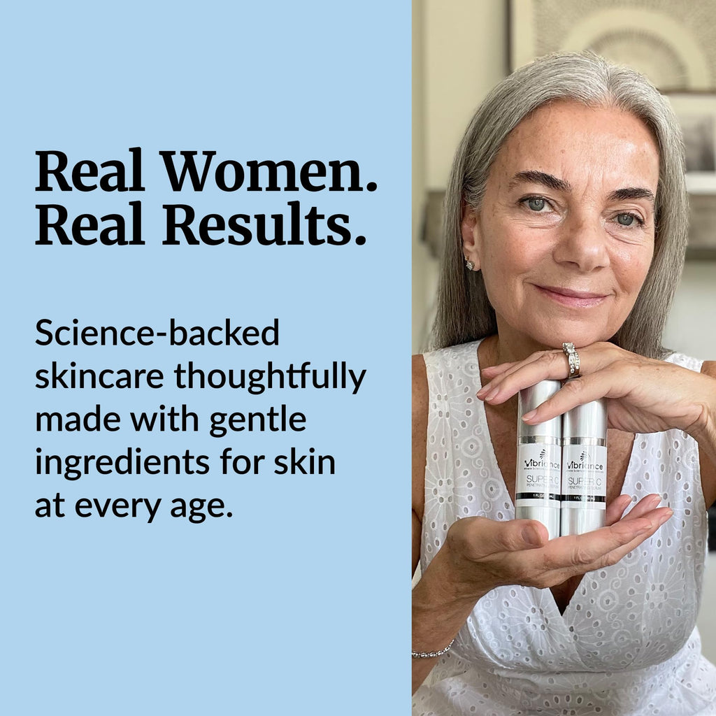 Vibriance Super C Serum for Mature Skin - All-in-One Vitamin Formula Hydrates, Firms, Lifts, Smooths, Targets Age Spots, Wrinkles, 1 fl oz - Pack of 3