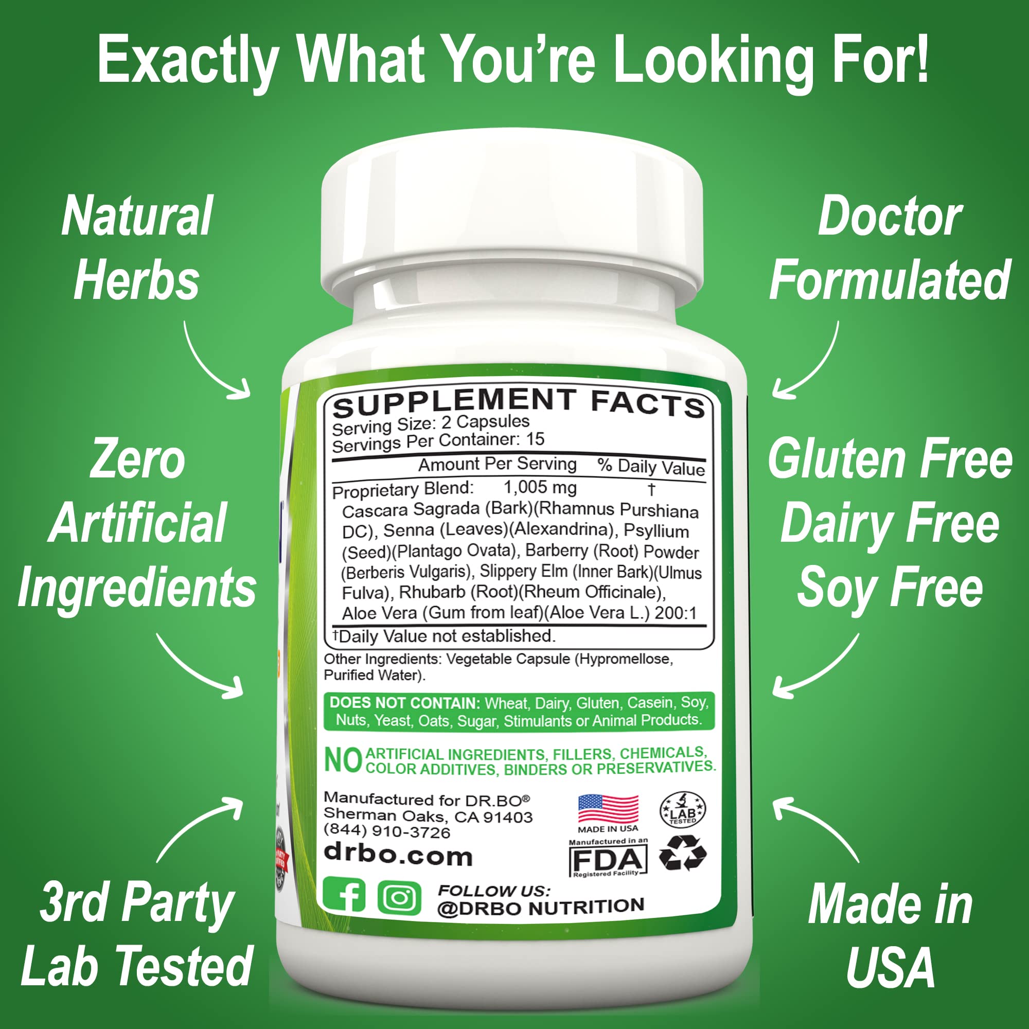 Colon Cleanse Detox Formula - Natural Bowel Cleanser Pills for Intestinal Bloating & Fast Digestive Cleansing - Daily Constipation Relief Supplement Gut, Belly,