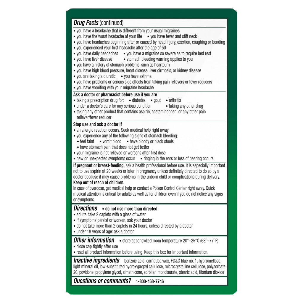 Excedrin Migraine Relief Caplets to Alleviate Migraine Symptoms - 200 Count ExcedrinBuy Supplements Australia
