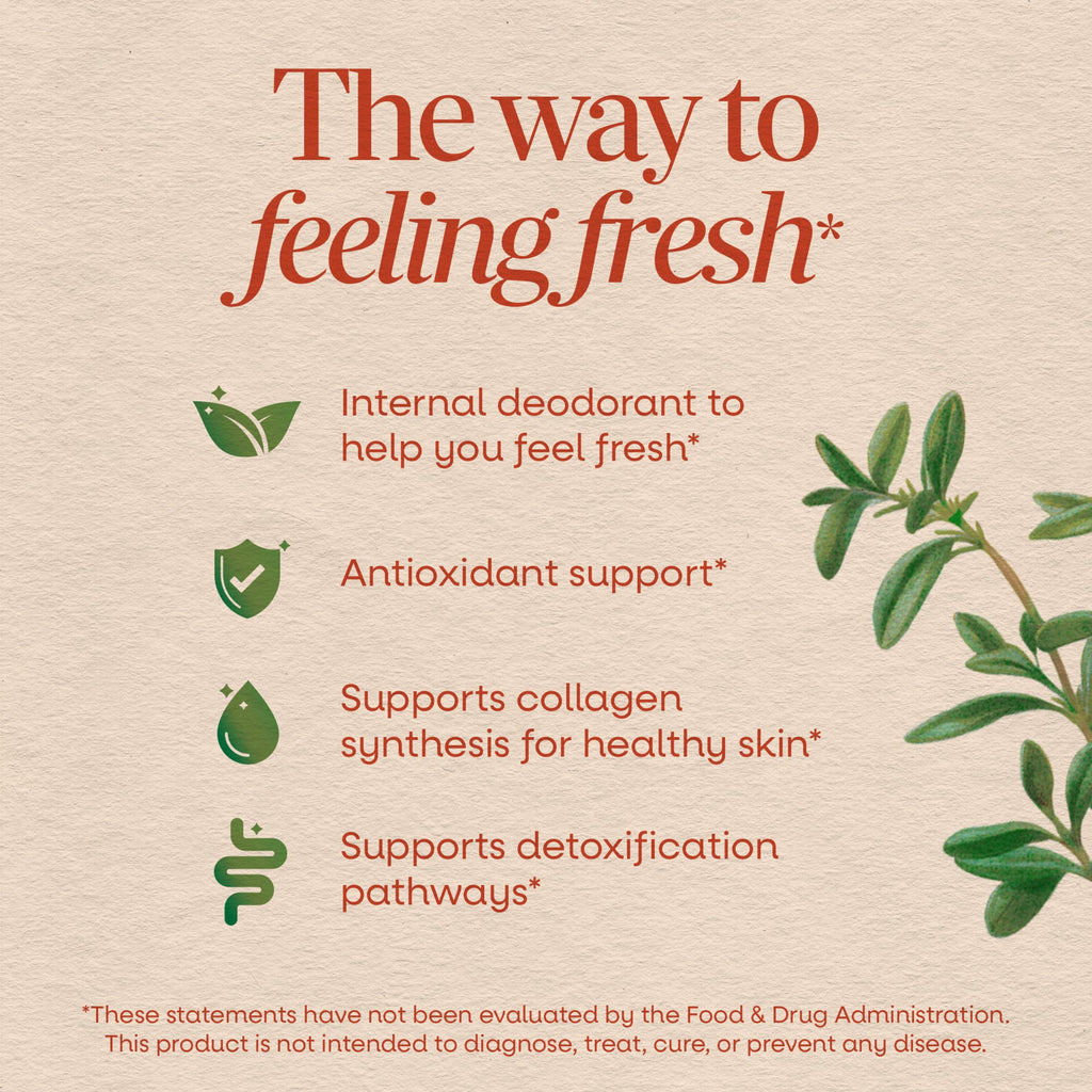 Nature's Way Chlorofresh Liquid Chlorophyll, Chlorophyllin Copper Complex, Internal Deodorant Supplement, Supports Healthy