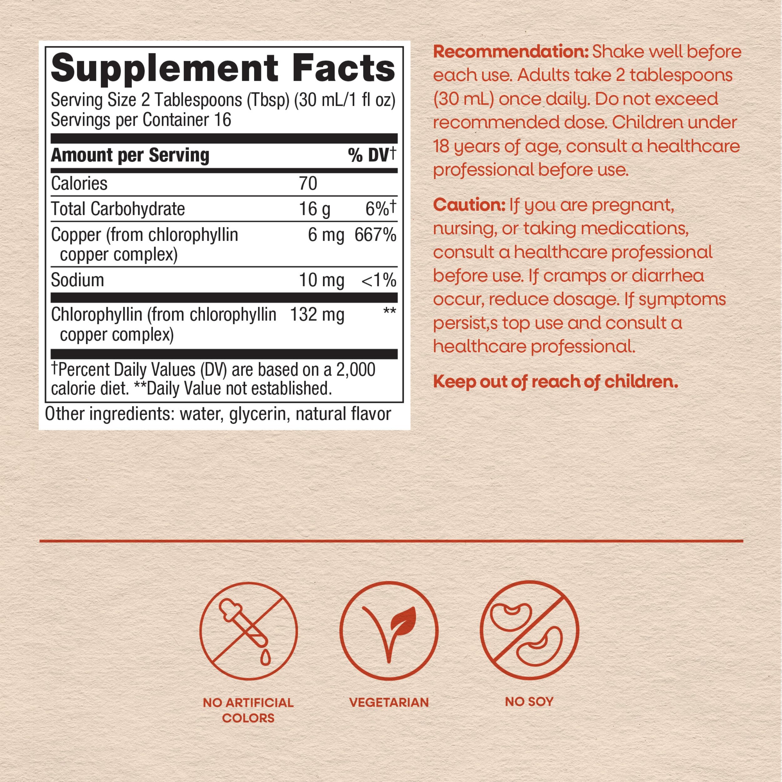 Nature's Way Chlorofresh Liquid Chlorophyll, Chlorophyllin Copper Complex, Internal Deodorant Supplement, Supports Healthy