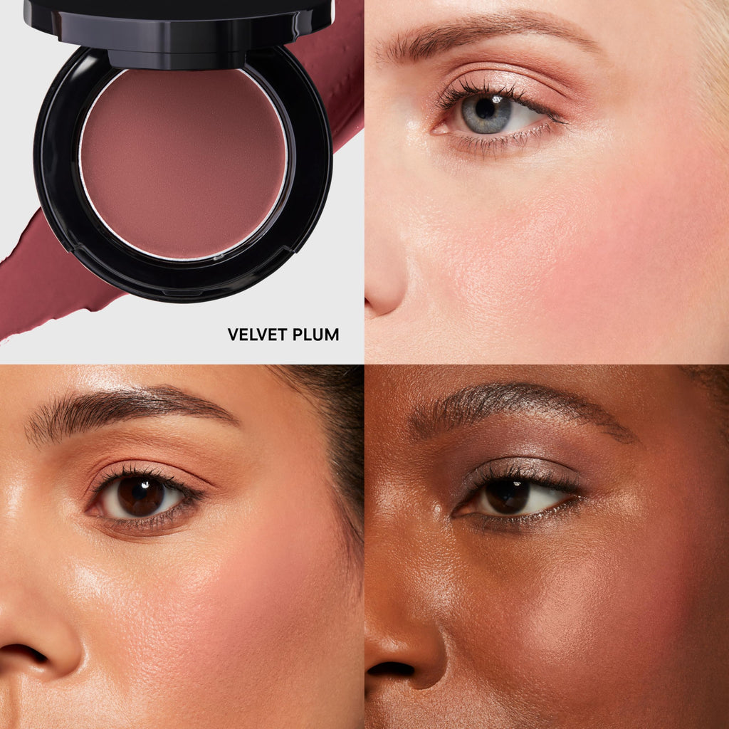 Bobbi Brown Pot Rouge | Multi-Use Cream Blush and Lip Tint | Dewy, Natural-Looking Flush for Cheeks and Lips | Mirrored Compact Travel-Size Face Makeup Blusher, Velvet Plum, 0.13 Ounce