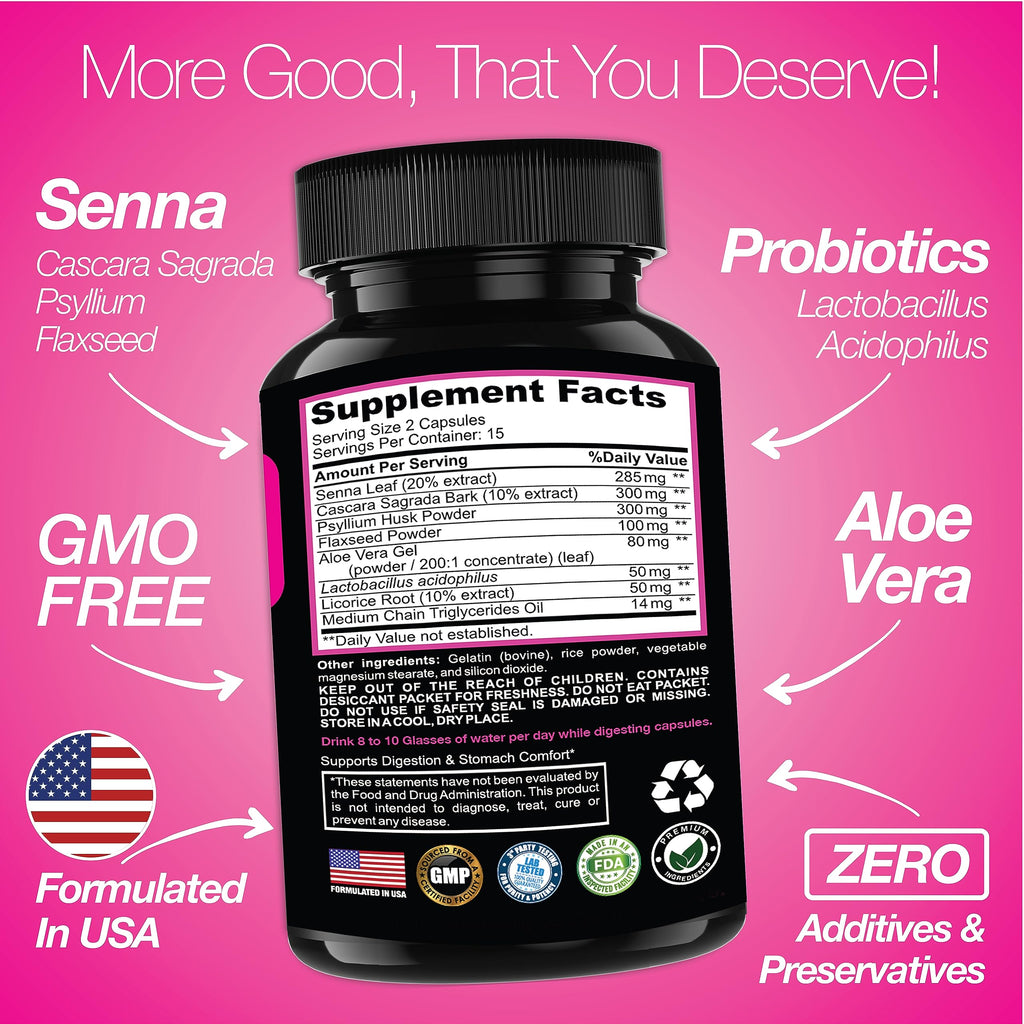 Saint Mingiano 7 Day Cleanse Program | Colon Detox with Natural Laxative for Constipation & Bloating | Extra-Strength Senna