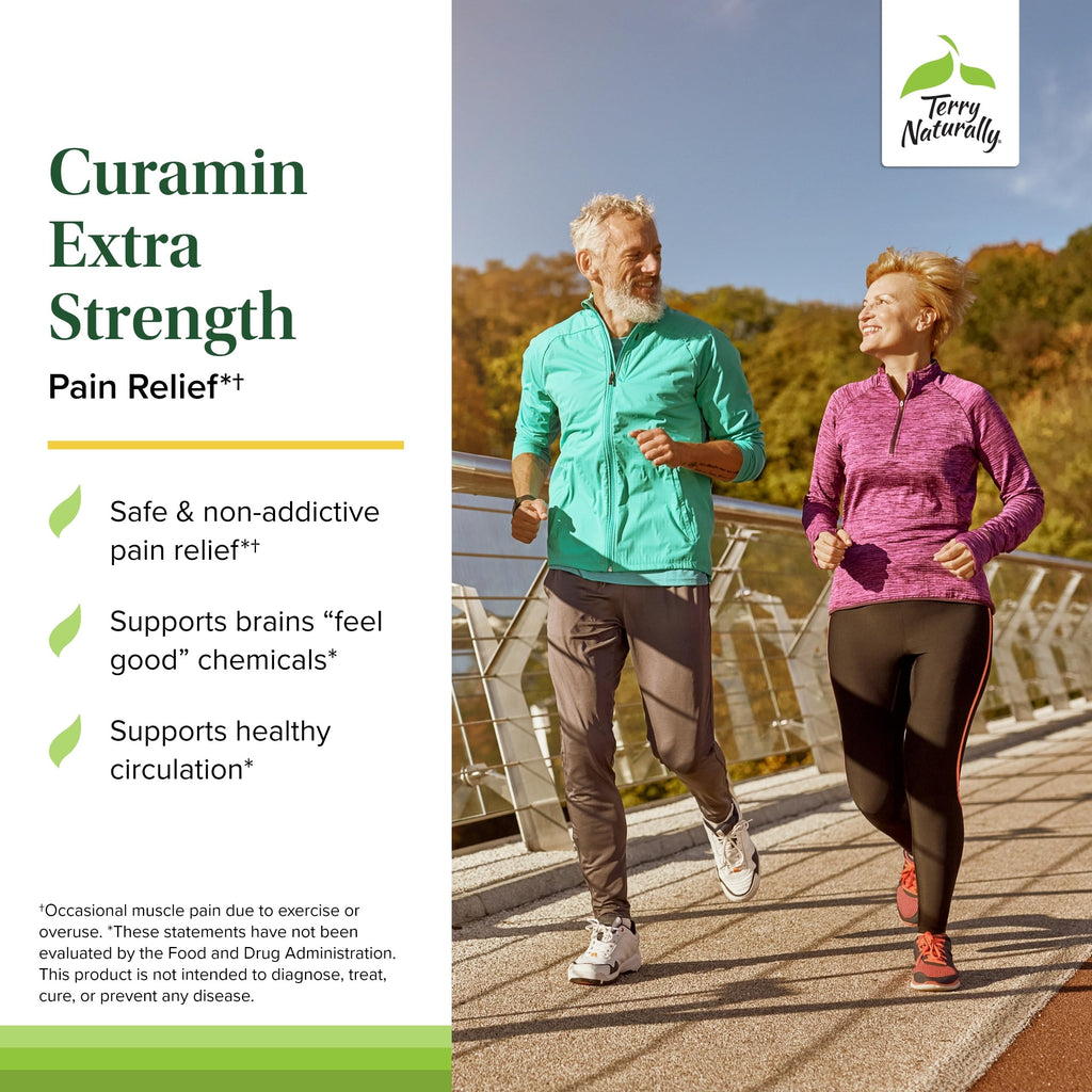 Terry Naturally Curamin Extra Strength - Curcumin & Boswellia for Healthy Circulation Support - Turmeric Supplement to Aid Joints, Muscle Health & Endorphin Production - 120 Tablets (Pack of 2) Terry NaturallyBuy Supplements Australia